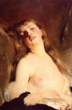 若い女の子の肖像 女性 チャールズ・ジョシュア・チャップリン Oil Paintings